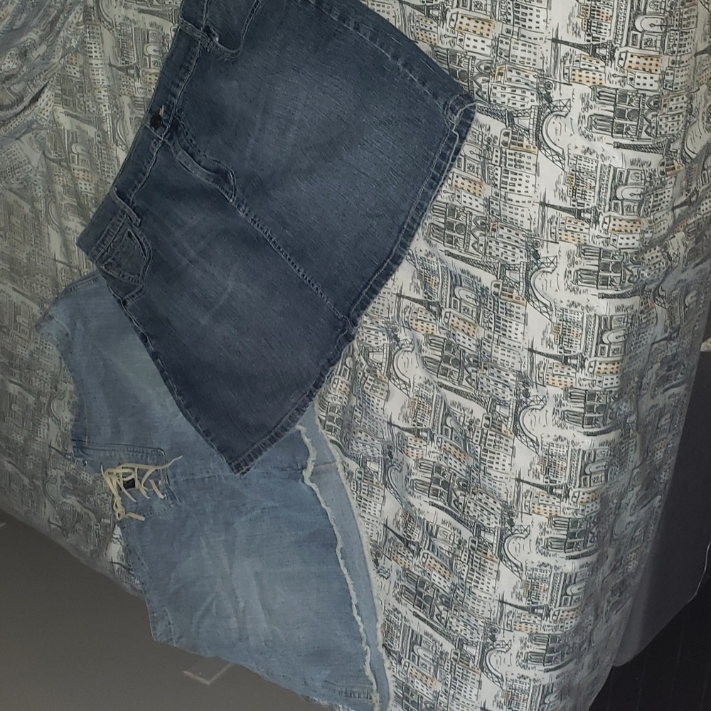 2 denim skirt bundle